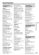 Preview for 161 page of Sony DSR PD170 - Camcorder - 380 KP Operating Instructions Manual