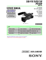 Sony DSR PD170 - Camcorder - 380 KP Service Manual preview