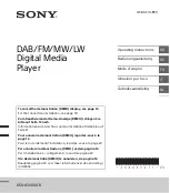 Sony DSX-A300DAB Operating Instructions Manual preview