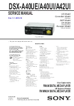 Sony DSX-A40UE Service Manual предпросмотр