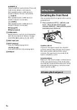 Предварительный просмотр 6 страницы Sony DSX-A416BT Operating Instructions Manual