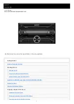 Предварительный просмотр 1 страницы Sony DSX-B700 Help Manual