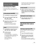 Предварительный просмотр 13 страницы Sony DSX-M50BT Owner'S Record