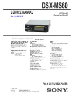 Предварительный просмотр 1 страницы Sony DSX-MS60 Service Manual