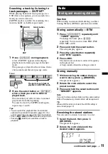 Предварительный просмотр 11 страницы Sony DSX-S100 Operating Instructions Manual