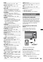 Предварительный просмотр 19 страницы Sony DSX-S100 Operating Instructions Manual