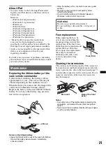 Предварительный просмотр 21 страницы Sony DSX-S100 Operating Instructions Manual