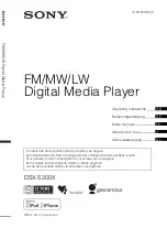 Sony DSX-S200X - Fm/am Digital Media Player Operating Instructions Manual предпросмотр