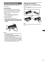 Предварительный просмотр 7 страницы Sony DSX-S200X - Fm/am Digital Media Player Operating Instructions Manual