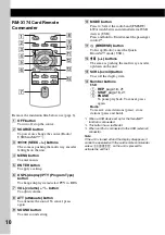 Предварительный просмотр 10 страницы Sony DSX-S200X - Fm/am Digital Media Player Operating Instructions Manual