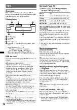 Предварительный просмотр 12 страницы Sony DSX-S200X - Fm/am Digital Media Player Operating Instructions Manual