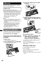 Предварительный просмотр 14 страницы Sony DSX-S200X - Fm/am Digital Media Player Operating Instructions Manual