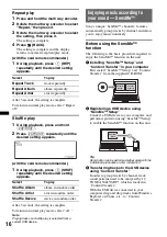 Предварительный просмотр 16 страницы Sony DSX-S200X - Fm/am Digital Media Player Operating Instructions Manual