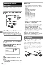 Предварительный просмотр 28 страницы Sony DSX-S200X - Fm/am Digital Media Player Operating Instructions Manual