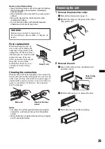 Предварительный просмотр 29 страницы Sony DSX-S200X - Fm/am Digital Media Player Operating Instructions Manual