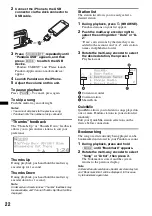 Предварительный просмотр 22 страницы Sony DSX-S210X Operating Instructions Manual