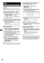 Preview for 18 page of Sony DSX-S310BTX Operating Instructions Manual