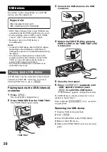 Preview for 20 page of Sony DSX-S310BTX Operating Instructions Manual