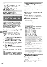 Preview for 40 page of Sony DSX-S310BTX Operating Instructions Manual