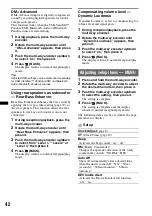 Preview for 42 page of Sony DSX-S310BTX Operating Instructions Manual