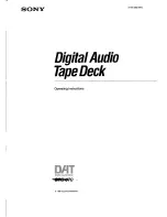 Sony DTC-670 Operating Instructions Manual preview