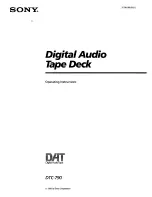 Sony DTC-790 Operating Instructions Manual preview