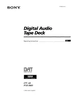 Sony DTC-A8 Operating Instructions Manual preview