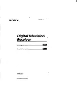 Предварительный просмотр 1 страницы Sony DTR-HD1 - Digital Television Tuner Operating Instructions Manual