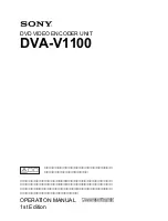 Sony DVA-V1100 Operation Manual preview