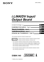 Sony DVCAM DSBK-140 Installation Instructions Manual preview