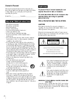 Preview for 2 page of Sony DVCAM DSR-1600A Operating Instructions Manual