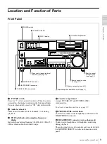 Preview for 9 page of Sony DVCAM DSR-1600A Operating Instructions Manual