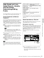 Preview for 33 page of Sony DVCAM DSR-1600A Operating Instructions Manual