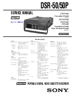 Preview for 1 page of Sony DVCAM DSR-50 Service Manual