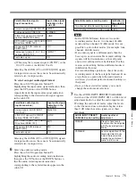 Preview for 75 page of Sony DVCAM DSR-70A Operating Instructions Manual