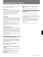 Preview for 79 page of Sony DVCAM DSR-70A Operating Instructions Manual