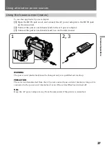 Preview for 27 page of Sony DVCAM DSR-PD100A Operating Instructions Manual