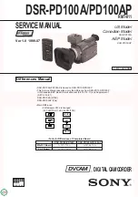 Preview for 1 page of Sony DVCAM DSR-PD100A Service Manual