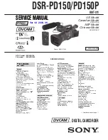 Preview for 1 page of Sony DVCAM DSR-PD150 Service Manual