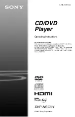 Sony DVD-NS78H Operating Instruction предпросмотр