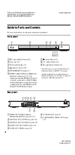 Предварительный просмотр 8 страницы Sony DVD-NS78H Operating Instruction