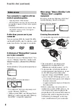 Preview for 4 page of Sony DVD405E Operating Manual