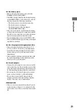 Preview for 21 page of Sony DVD405E Operating Manual