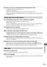 Preview for 111 page of Sony DVD405E Operating Manual