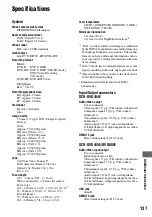 Preview for 137 page of Sony DVD405E Operating Manual