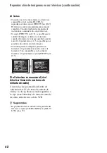 Preview for 42 page of Sony DVD608 (Spanish) Operating Manual