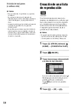 Preview for 50 page of Sony DVD608 (Spanish) Operating Manual