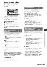 Preview for 65 page of Sony DVD608 (Spanish) Operating Manual