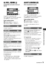 Preview for 73 page of Sony DVD608 (Spanish) Operating Manual