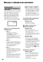 Preview for 98 page of Sony DVD608 (Spanish) Operating Manual